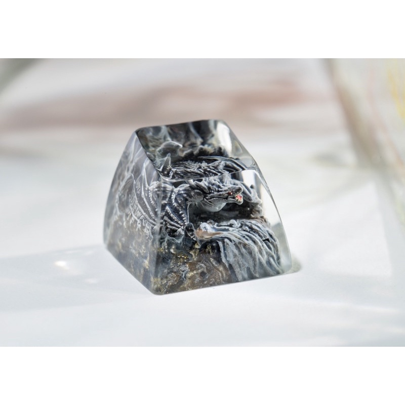 Nút bàn phím cơ Rồng Đen.Keycap resin Dragon Balck.Keycap Artisan