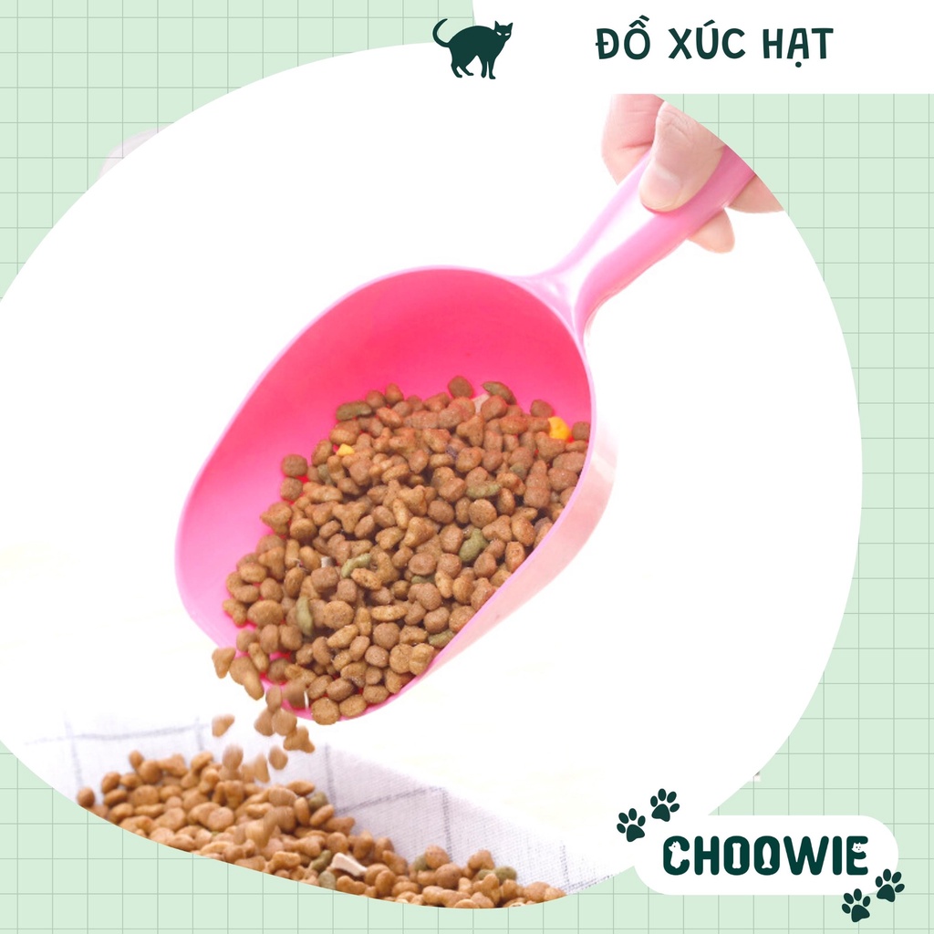 Thìa xúc hạt chó mèo nhiều màu sắc dễ thương và tiện lợi | Phụ kiện cho mèo