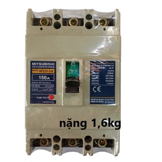 Aptomat Mitsubishi 3 pha 150A, 200A, 250A/ CB 3 pha 150A,200A, 250A kích thước 16X10X6cm nặng 1,6kg