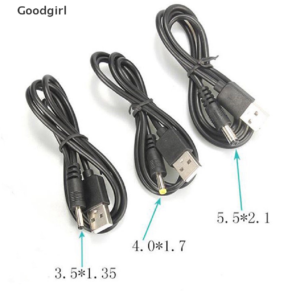 Cáp chuyển đổi cổng USB sang 2.5 3.5 4.0 5.5mm 5V DC màu đen
