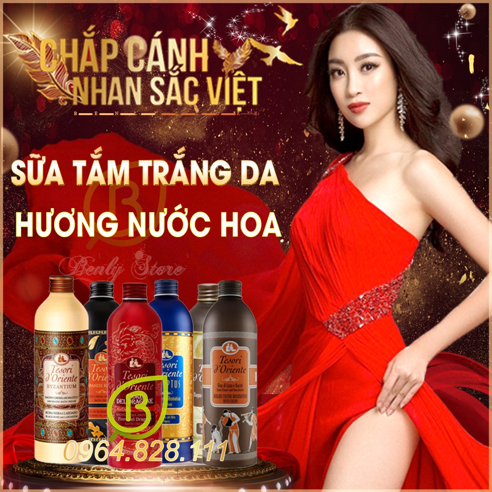 Sữa tắm nước hoa dây xích Tesori d'oriente Italy 500ml- Trắng da, Dưỡng ẩm - Kèm Vòi | BigBuy360 - bigbuy360.vn