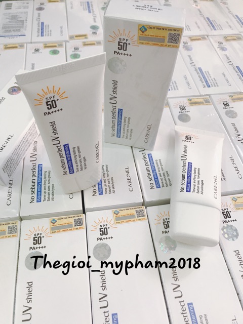 Kem Chống Nắng Carenel No sebum Perfect UV Shield SPF50+ (New 2020) | BigBuy360 - bigbuy360.vn