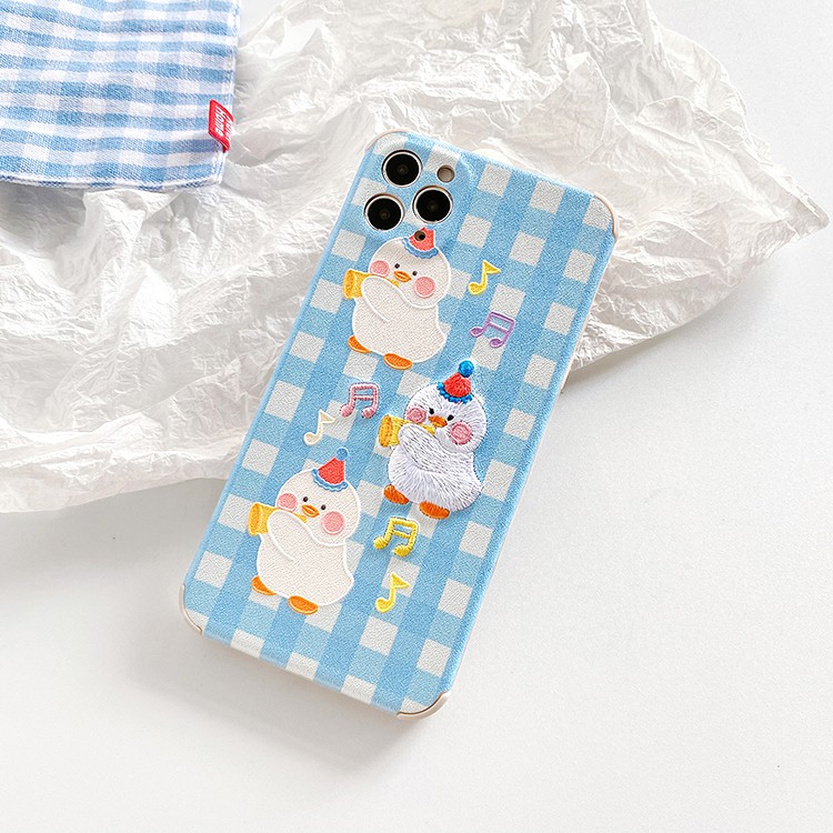 Ốp lưng iphone Rainbow Duck thêu viền chống va đập 5/5s/6/6plus/6s/6splus/7/7plus/8/8plus/x/xs/11/12/pro/max/plus/promax | BigBuy360 - bigbuy360.vn