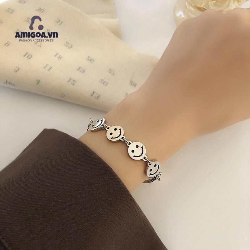 ✨✨Vòng Tay Mặt Cười Nữ Siêu Hot Phong Cách Châu Âu