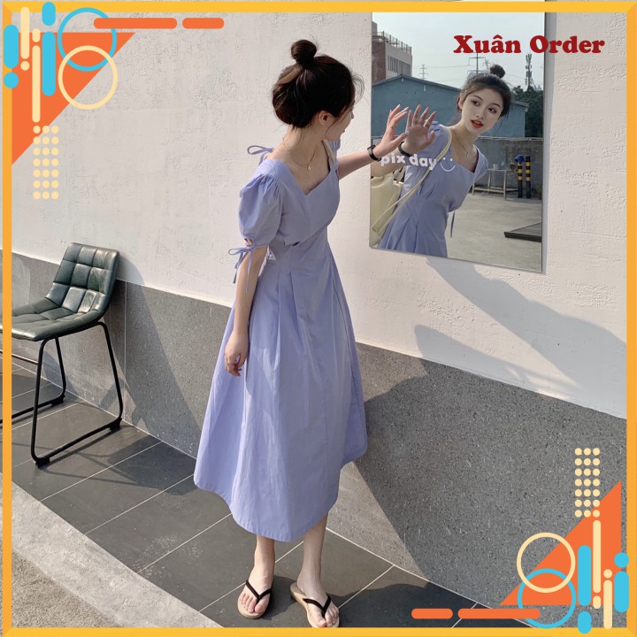 (Order 7-12 ngày, bigsize S-4XL) Váy Dạo Phố Mùa Hè Che Bụng Gầy Và Béo Dài Phong Cách Hàn Quốc Sang Trọng Váy A-Line Ki