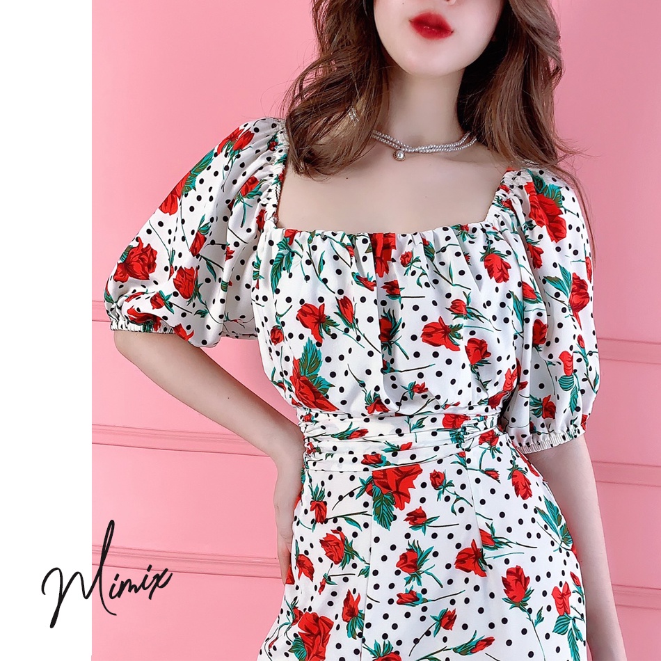Jumpsuit hoa nhí MIMIX áo liền quần sang trọng BG5175