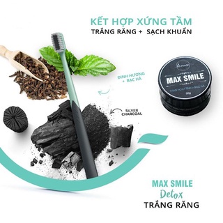 Than Hoạt Tính Trắng Răng MAX Smile Khử Mùi Hôi Miệng Giảm Ố Vàng