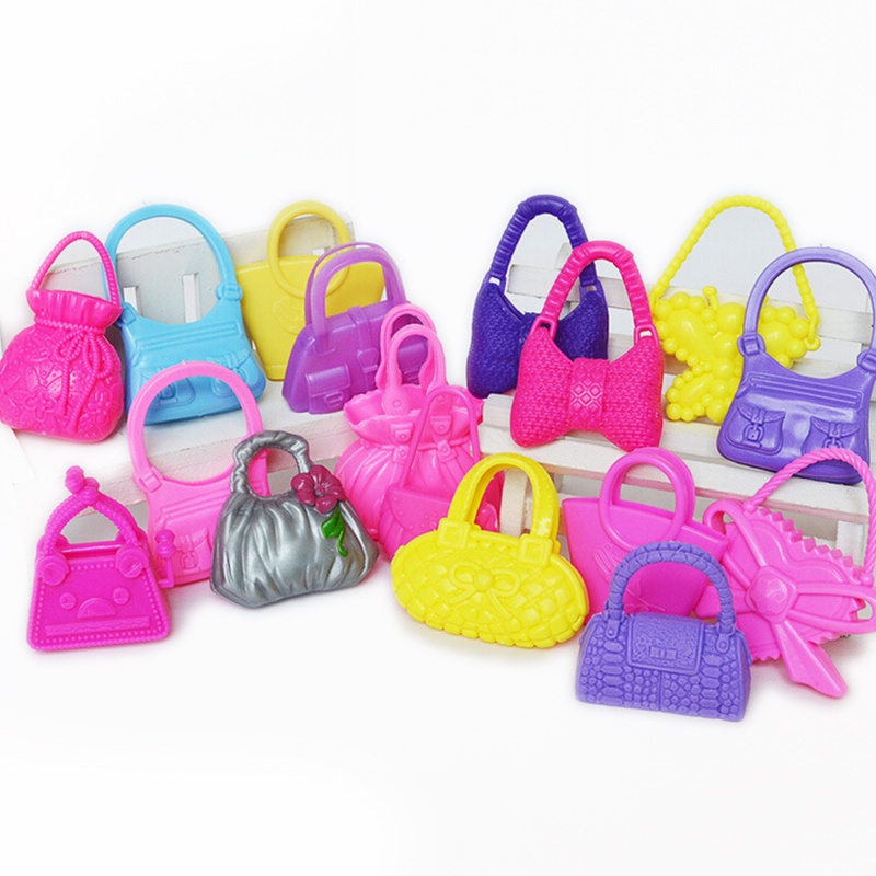 Set 10 Túi Xách Đeo Vai Cho Búp Bê Barbie Phong Cách Ngẫu Nhiên