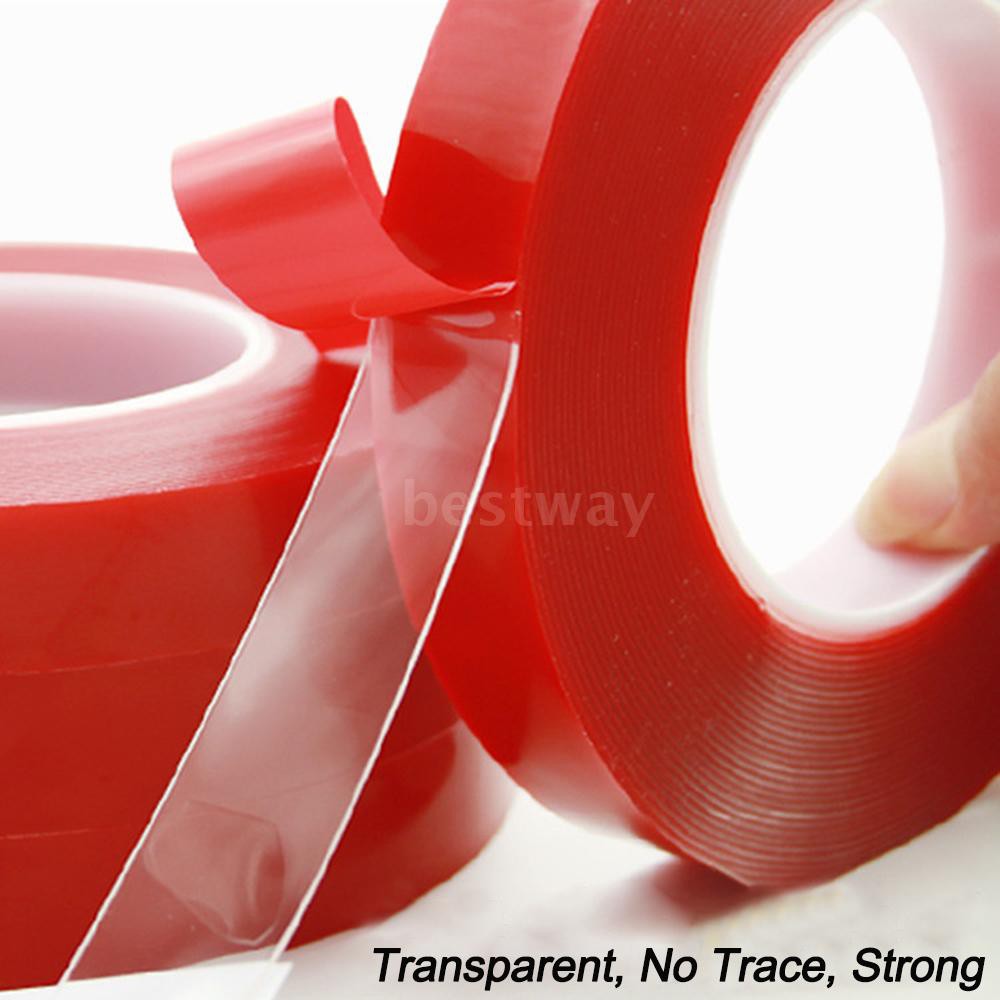 Cuộn Băng Keo Hai Mặt Acrylic Trong Suốt 20mm 3m Chịu Nhiệt Chống Chịu Thời Tiết Cho Xe Hơi