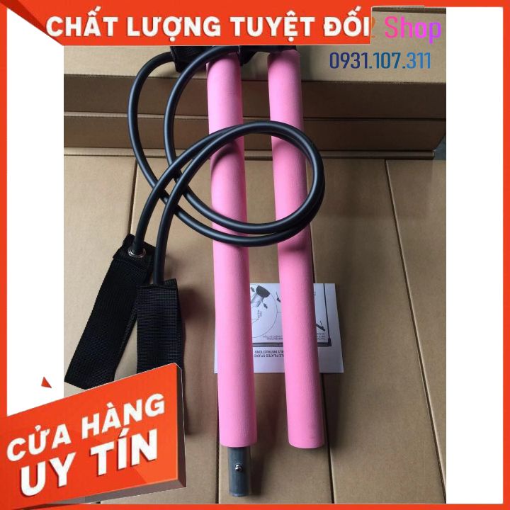 Thanh tập Yoga. Thanh tập cơ Mông Đùi pilates bar Topbody có dây kháng lực dụng cụ tập toàn thân.