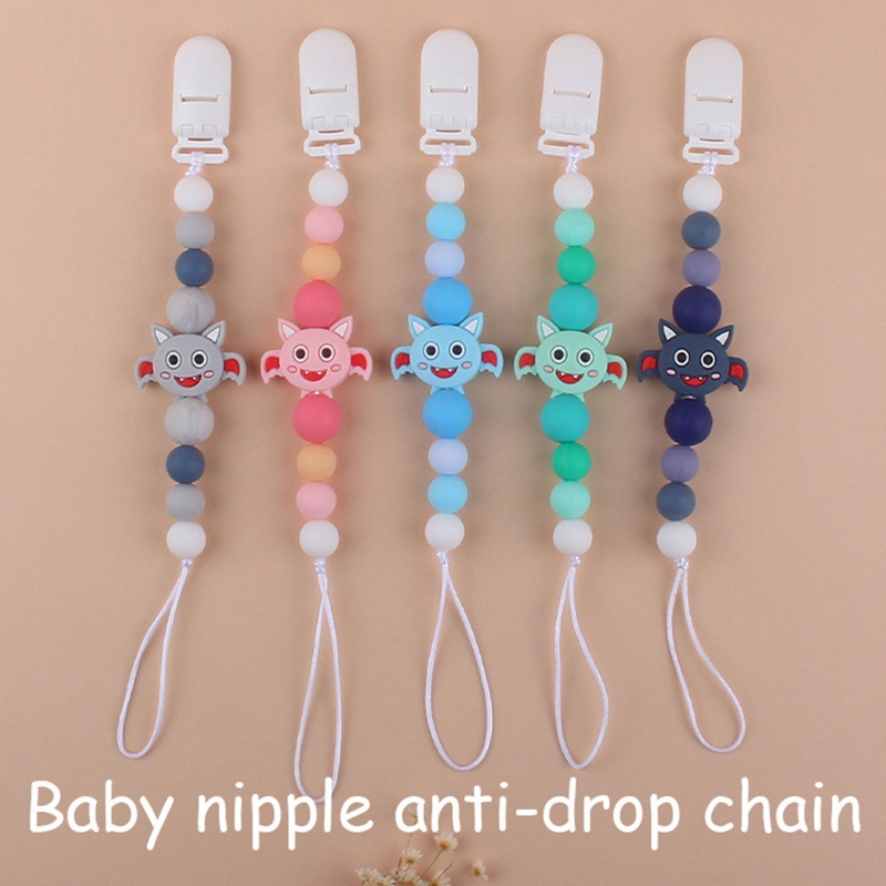 Giá Đỡ Núm Vú Giả Bằng Silicon Hình Dơi Không BPA DIY Cho Bé Sơ Sinh