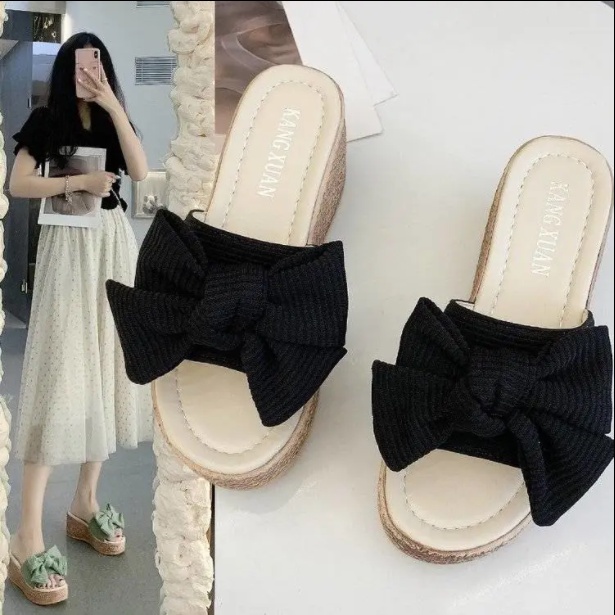 Dép Sandal Cao Gót Đế Xuồng Phong Cách Thời Trang Mới 2022 Dành Cho Nữ