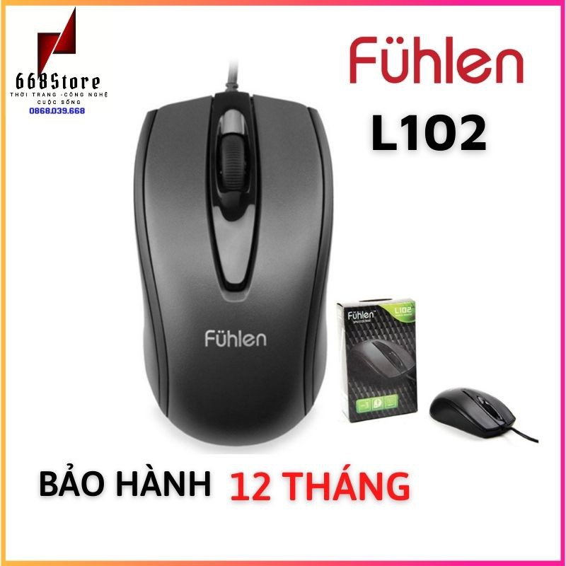 Chuột máy tính Fuhlen L102, full box mới 100% bảo hành 12 tháng