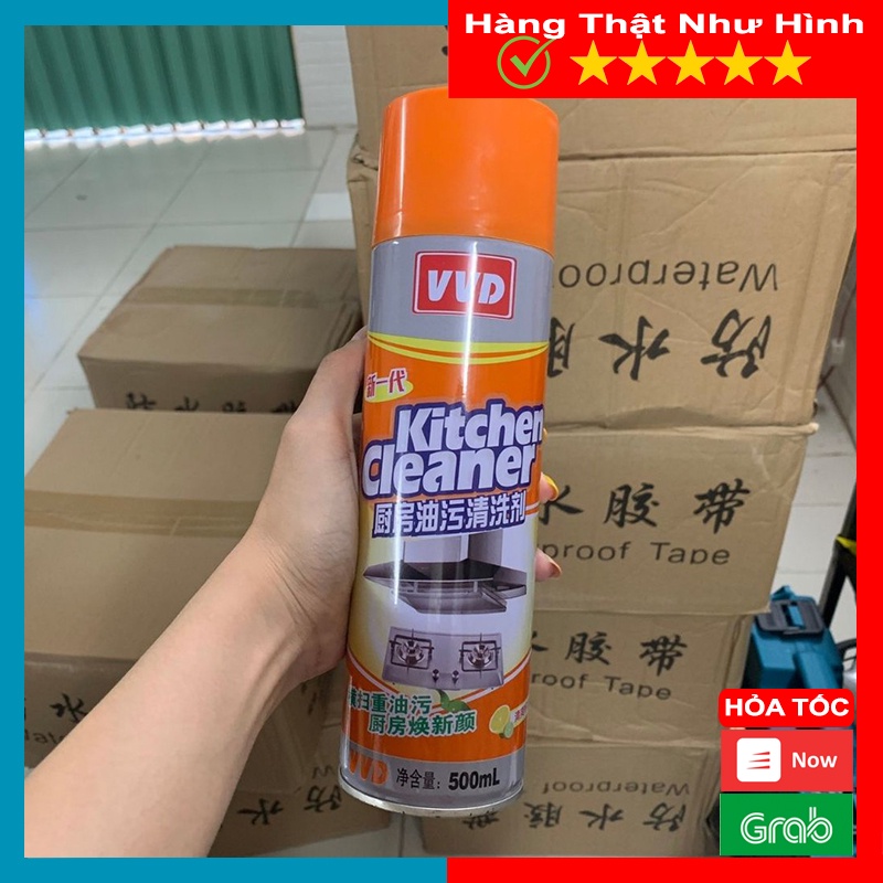 Chai Xịt Tẩy Rửa Bếp Đa Năng Kitchen Cleaner Bọt Tuyết 500ml Tẩy Sạch Trên Mọi Bề Mặt - MTDDT