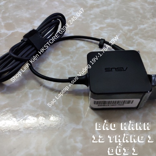 Sạc Laptop Asus Vuông 19V-1.75A 33W Asus X453 X553 E402 K401L E502 E402 E403 K401LB K401U X540L K401UB K401 A556U UX410