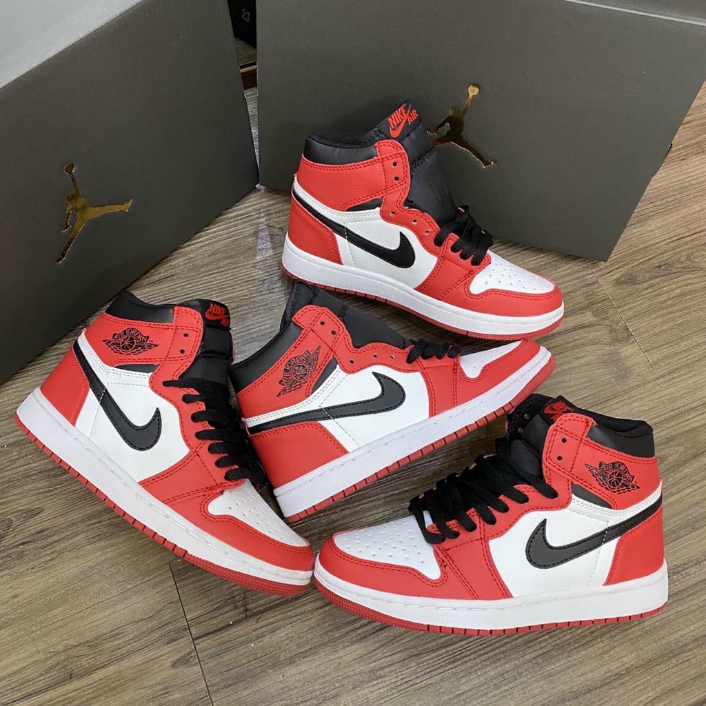 Giày JD trắng đen đỏ  Cao Cấp Full Size Nam Nữ jodan