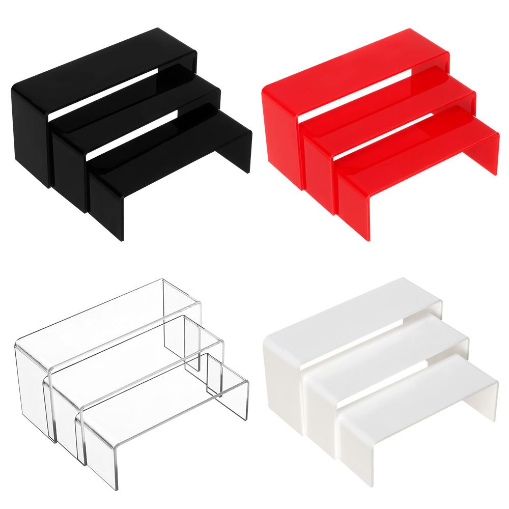Kệ Trưng Bày Bánh Kẹo Hình Chữ U Màu Đen Bằng Acrylic Trong Suốt