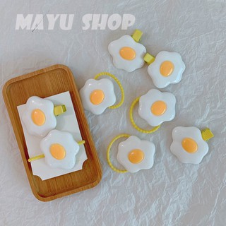 Set cặp vs kẹp tóc Trứng cute Hairpin