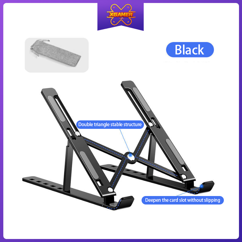 XGamer Aluminum Foldable Laptop Stand ,Ventilated Laptop Holder Computer Cooling Stand Lift Adjustable stand