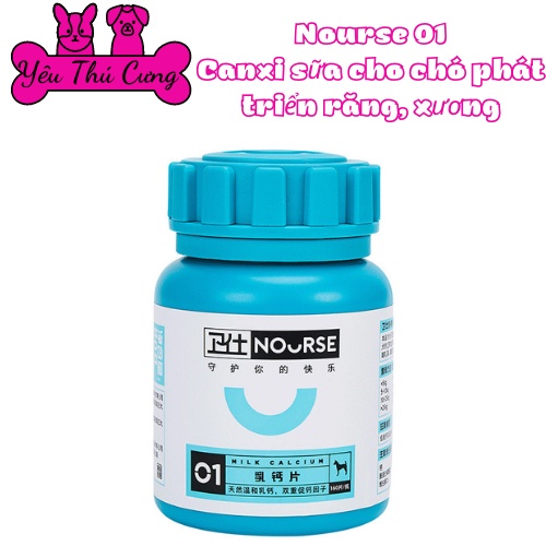VIÊN MỀM BỔ SUNG CANXI CHÓ MÈO - NOURSE 01 200gr - YÊU THÚ CƯNG