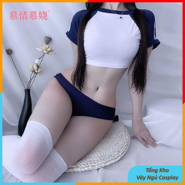 Bộ ngủ cosplay cổ động viên croptop, Thể thao sexy mã VĐv001 - Ivyshop | BigBuy360 - bigbuy360.vn