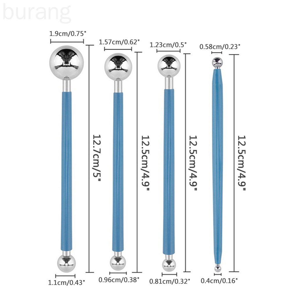 Set 4 dụng cụ tạo hình đất sét