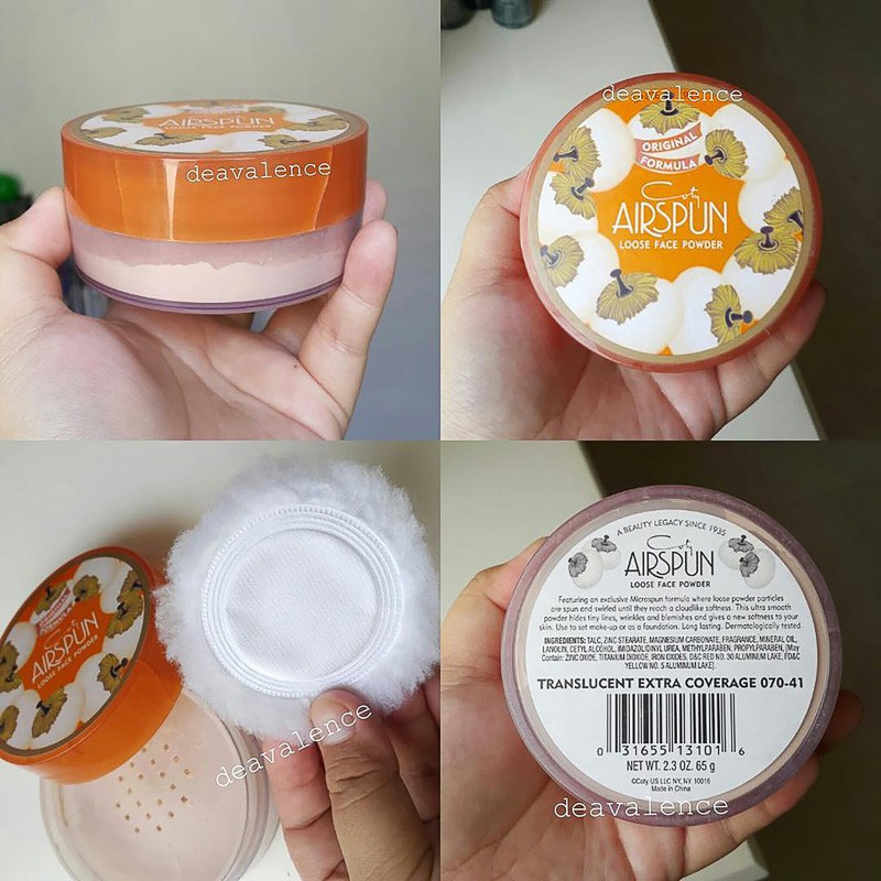 Phấn phủ kiềm dầu bột không màu COTY AIRSPUN Loose Face Powder 65g - chumia