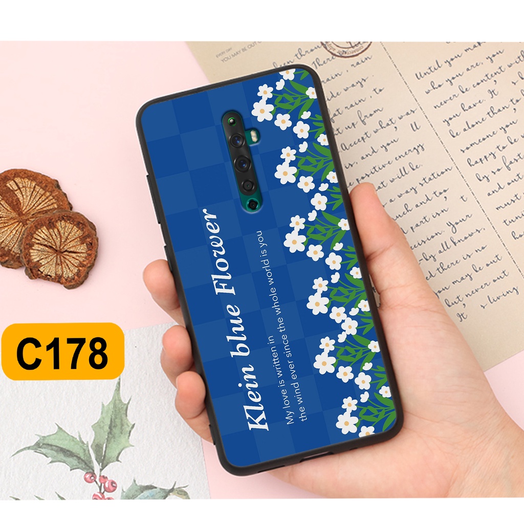 Ốp Oppo Reno 2 / Reno2 F - Reno 2f in hình hoa cỏ nhẹ nhàng,họa tiết caro xinh xắn.ốp lưng chống sốc