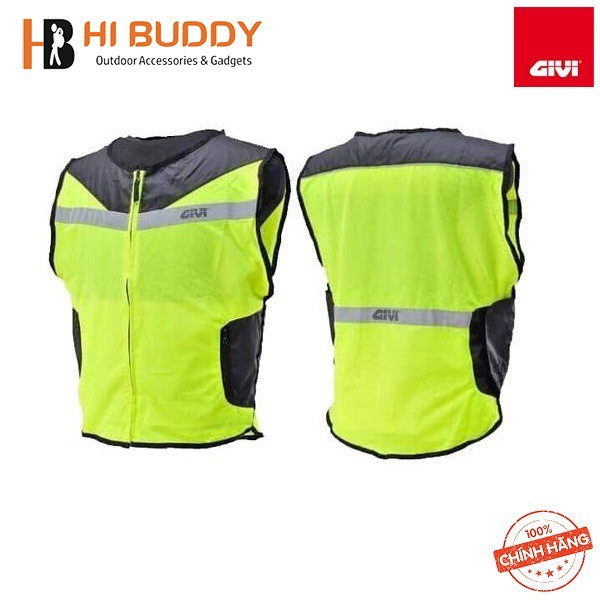 Áo Phản Quang GIVI CSV01 – Áo Khoác Bảo Hộ Chạy Xe Máy Motor Vàng Neon Hàng Chính Hãng – Hi Buddy Shop