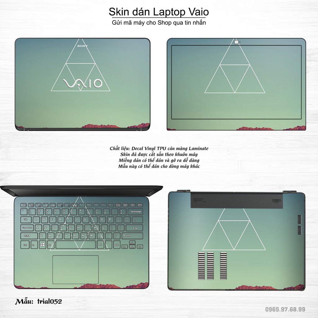 Skin dán Laptop Sony Vaio in hình Đa giác nhiều mẫu 9 (inbox mã máy cho Shop)