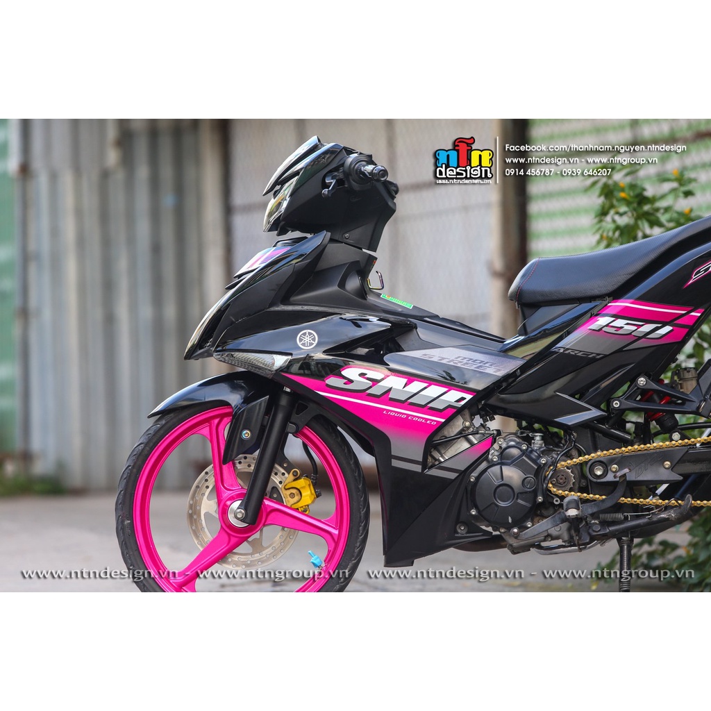Tem rời Exciter 150 đen hồng Sniper đẹp , ảnh thự tế