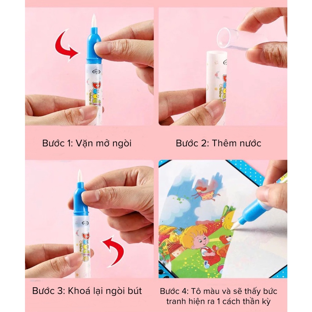 Đồ chơi màu nước ma thuật thần kì Magic Water nhiều chủ đề cho bé Master Kids