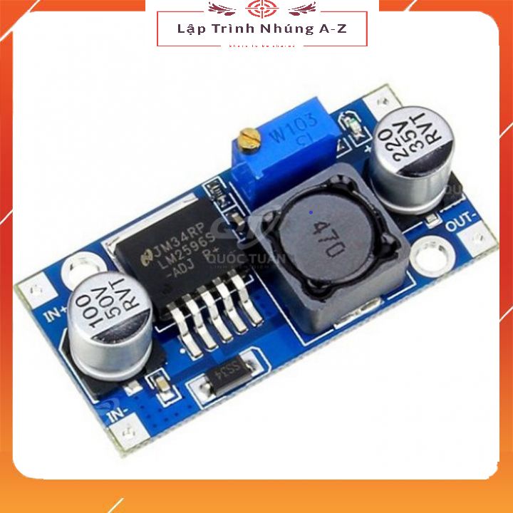 [Lập Trình Nhúng A-Z][G38] Module Hạ Áp Buck DC-DC LM2596 3A (Vào 4-35VDC Ra 1-30VDC)