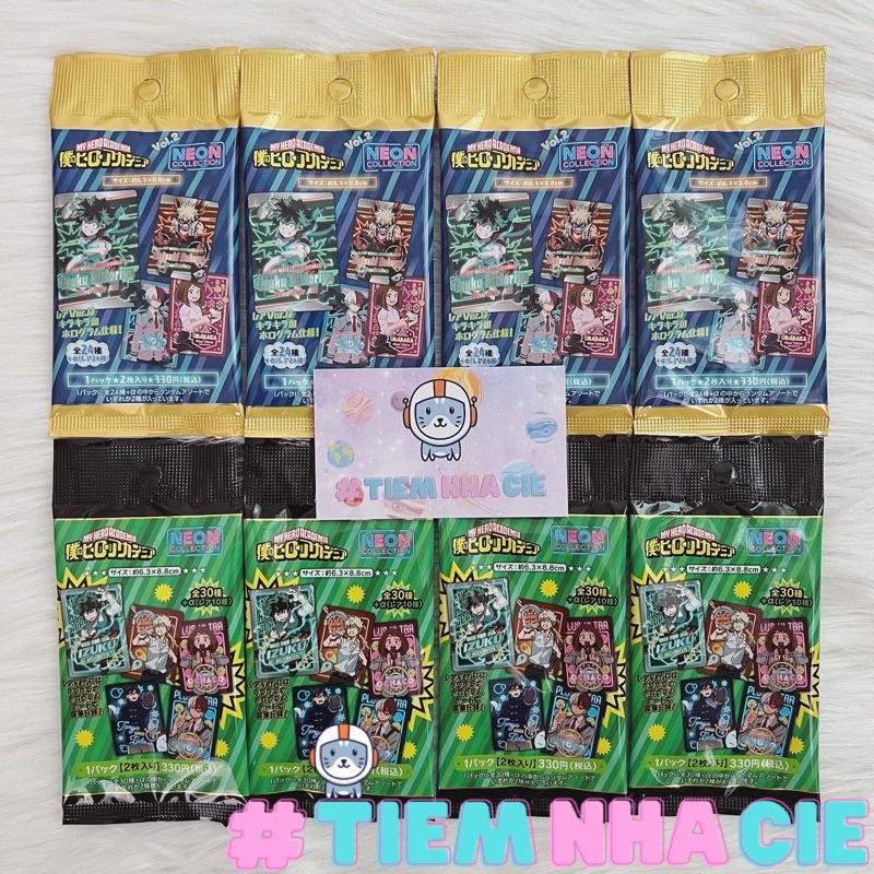 Thẻ nhân phẩm MHA My Hero Academia Học Viện Siêu Anh Hùng neon 1, 2