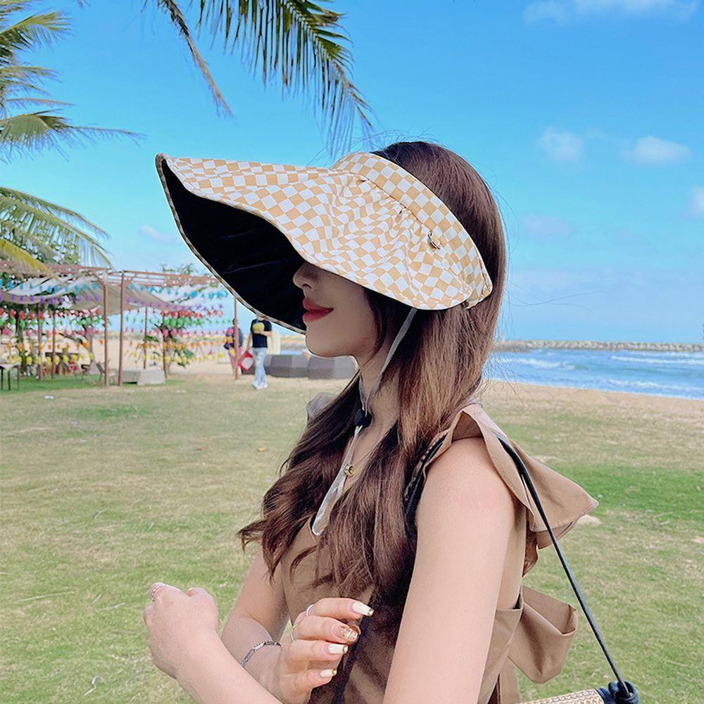 NICKOLAS Mũ Rộng Vành Chống Nắng Họa Tiết Kẻ Sọc Thời Trang Đi Biển Cho Nữ