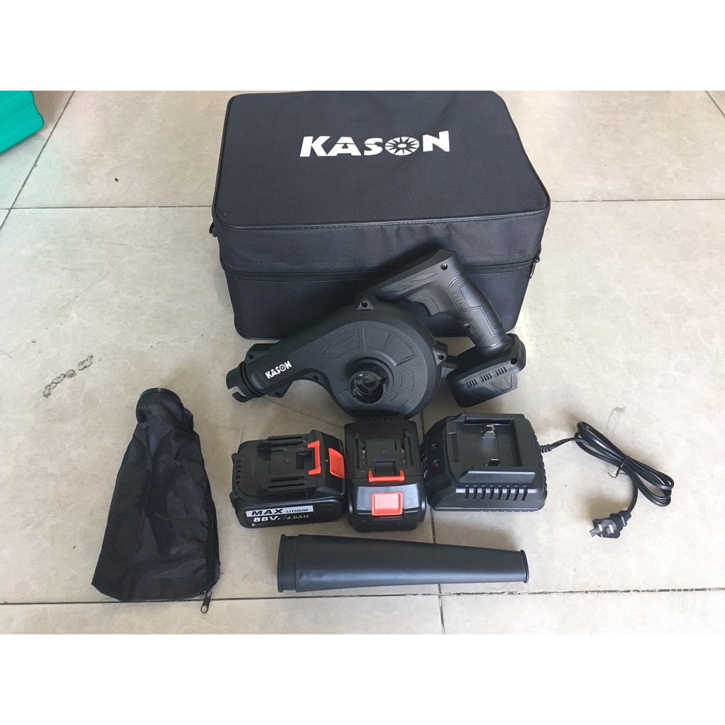 Máy thổi hút bụi dùng pin KASON (kèm 2 pin và 1 sạc 88V 10Cell)