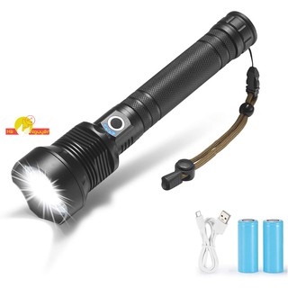 Đèn pin siêu sáng thế hệ mới . Gồm 2 pin 26650 tổng dung lượng 5000 mAh hoặc 10.000 mAp tùy chọn