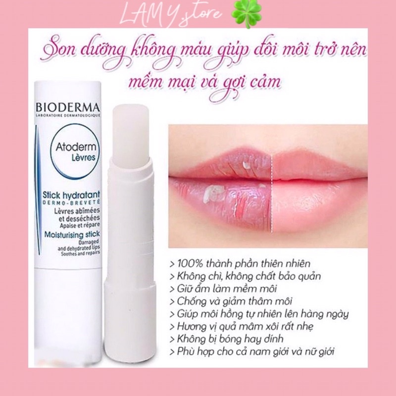 Son dưỡng môi Bioderma không màu