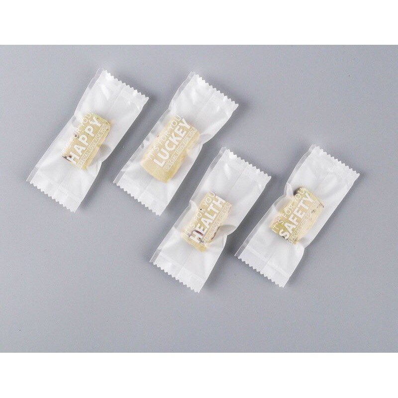Túi kẹo nougat tập 200c mẫu chữ trắng
