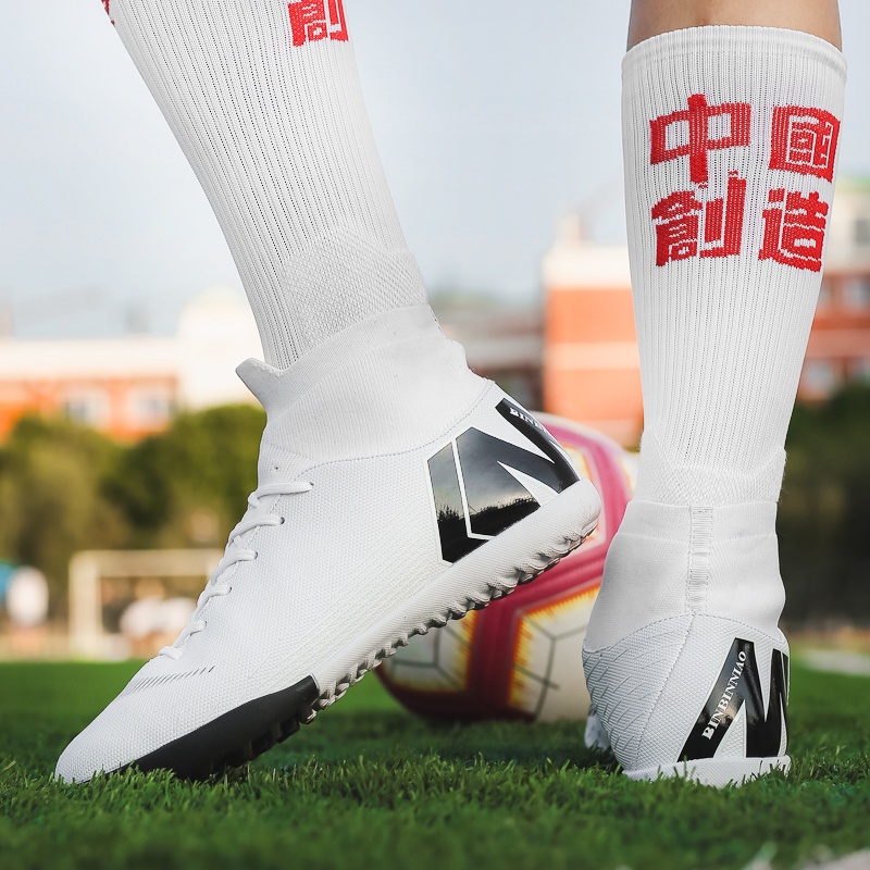 Ready Stock TF Giày bóng,giày đá banh cao cổ đã khâu hết đế Giày Size 35-44