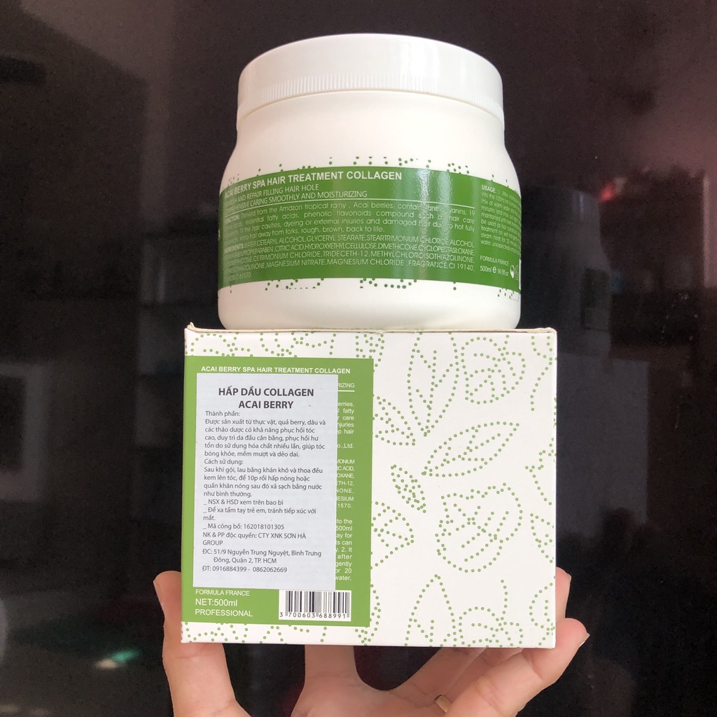 Hấp dầu siêu mềm mượt Collagen Acai Berry 500ml