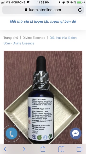 DẦU HẠT THÌA LÀ ĐEN BLACK CUMIN - 30ML - DIVINE ESSENCE