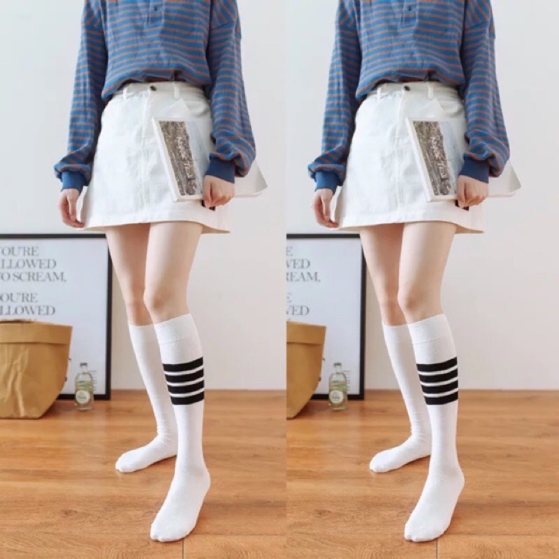 Tất vớ cao bắp chân - Style Hàn Quốc uzzlang đáng yêu - Cotton mềm mại mix đồ siêu chất