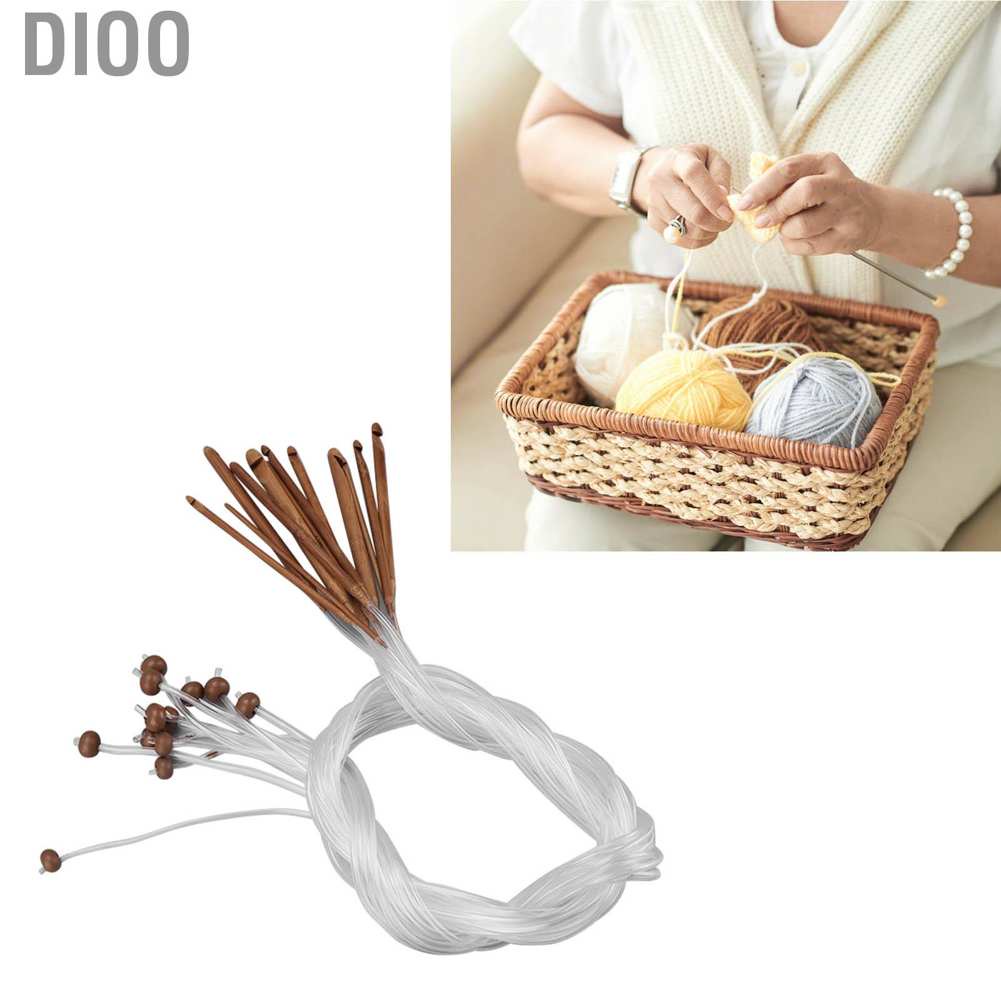 Bộ 12 kim đan len bằng tre dài 1.2m chất lượng