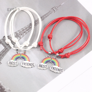 Vòng tay thiết kế mặt dây hình cầu vồng có thể điều chỉnh kích thước thời trang cho nữ