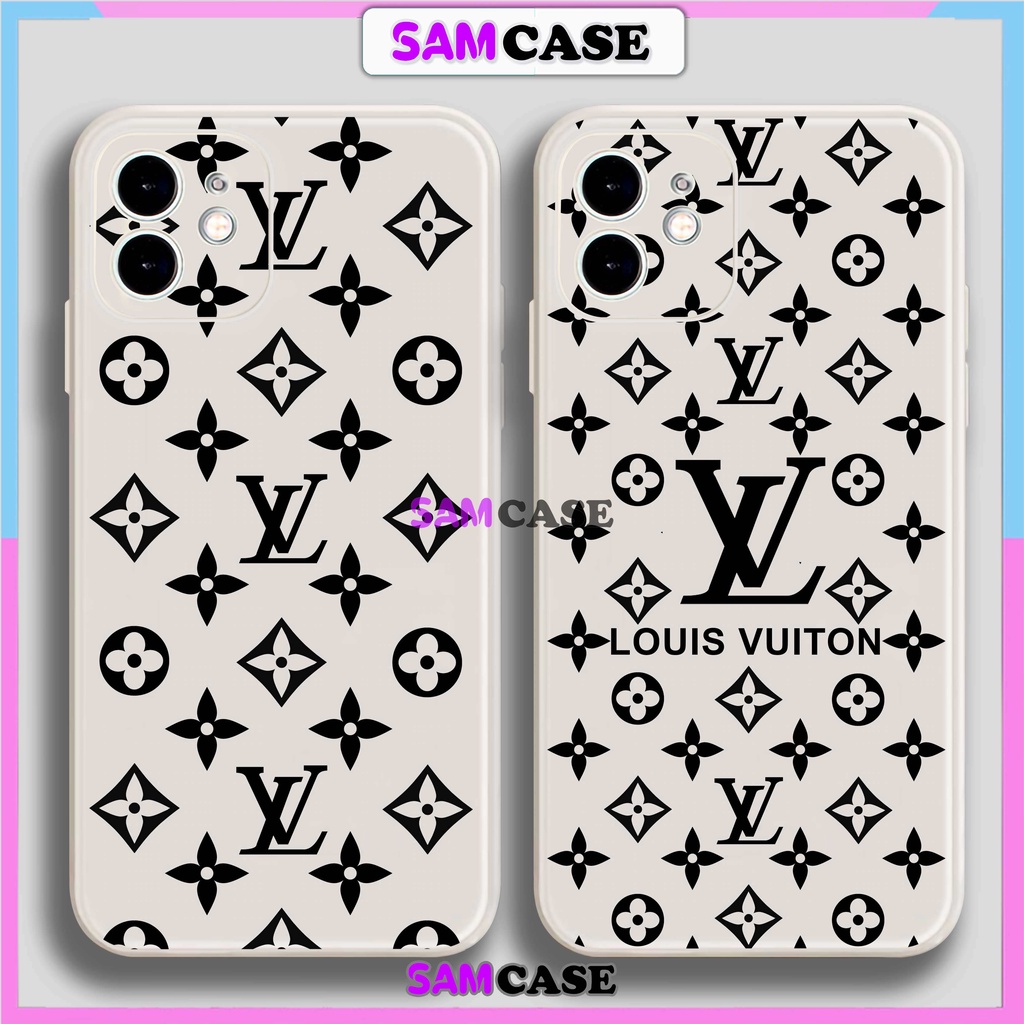 Ốp lưng iPhone LV Louis Vuitton cạnh viền vuông silicon dẻo bảo vệ cam cho ip 6/6s/7/8/X/XS/XR/11/12/13/14 Pro Plus Max