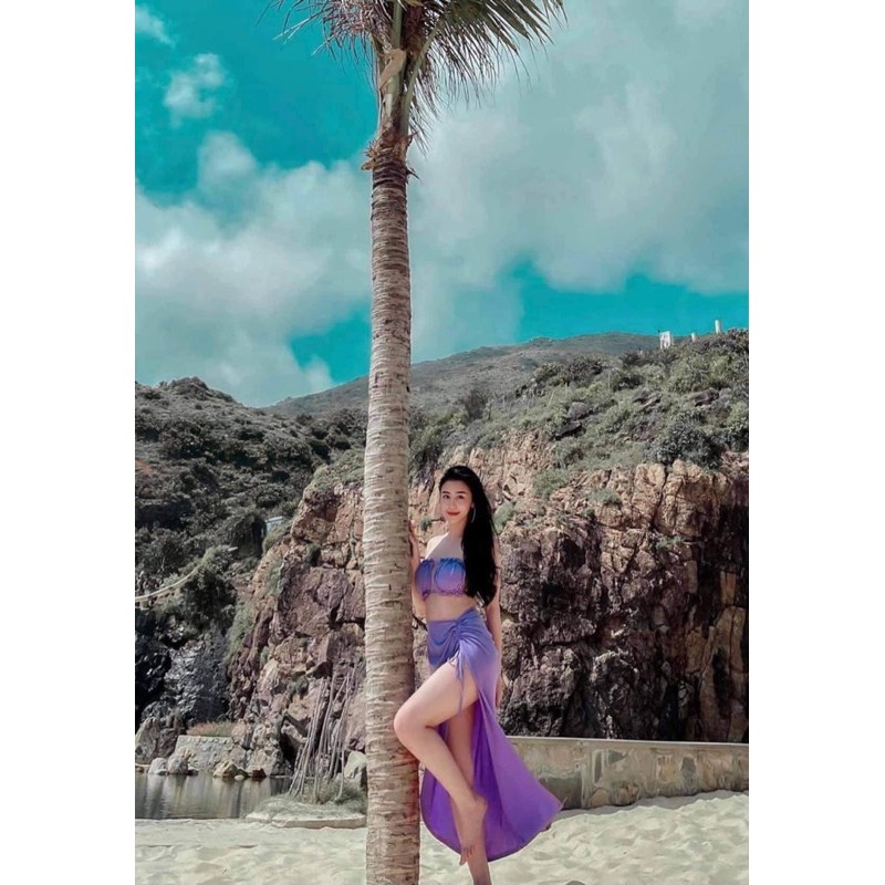 set 3 món bikini đồ bơi chân váy kèm chip | BigBuy360 - bigbuy360.vn