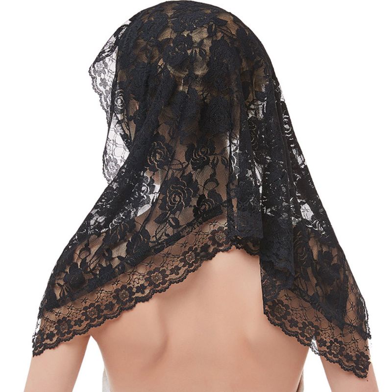 Mạng Che Mặt Một Lớp Bằng Vải Jacquard Ren Hoa Tinh Tế Kích Thước 95x55CM Dành Cho Bạn Nữ Trong Tiệc Cưới