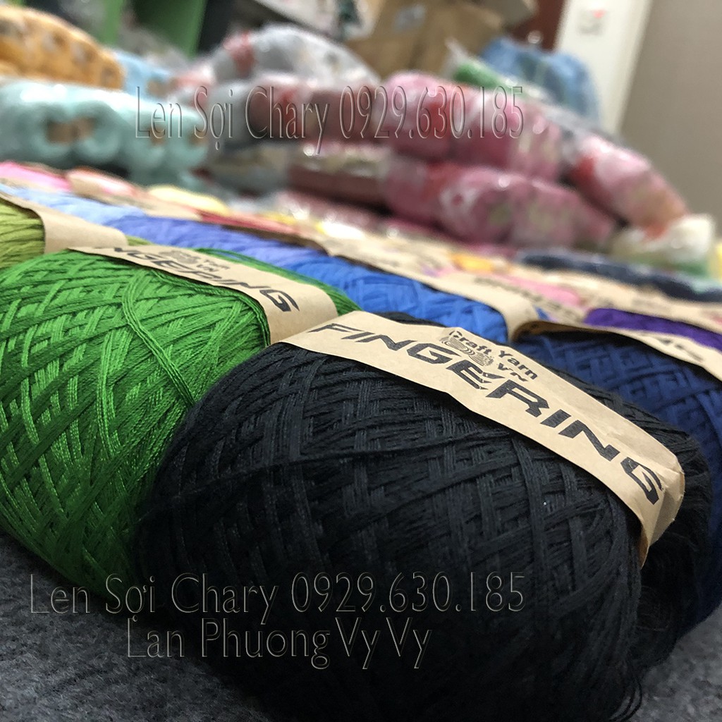 Sợi Fingering Cotton Nhật Bóng full bảng màu - Cuộn Len Sợi Cotton Fingering bảng màu 2 mã 21-39