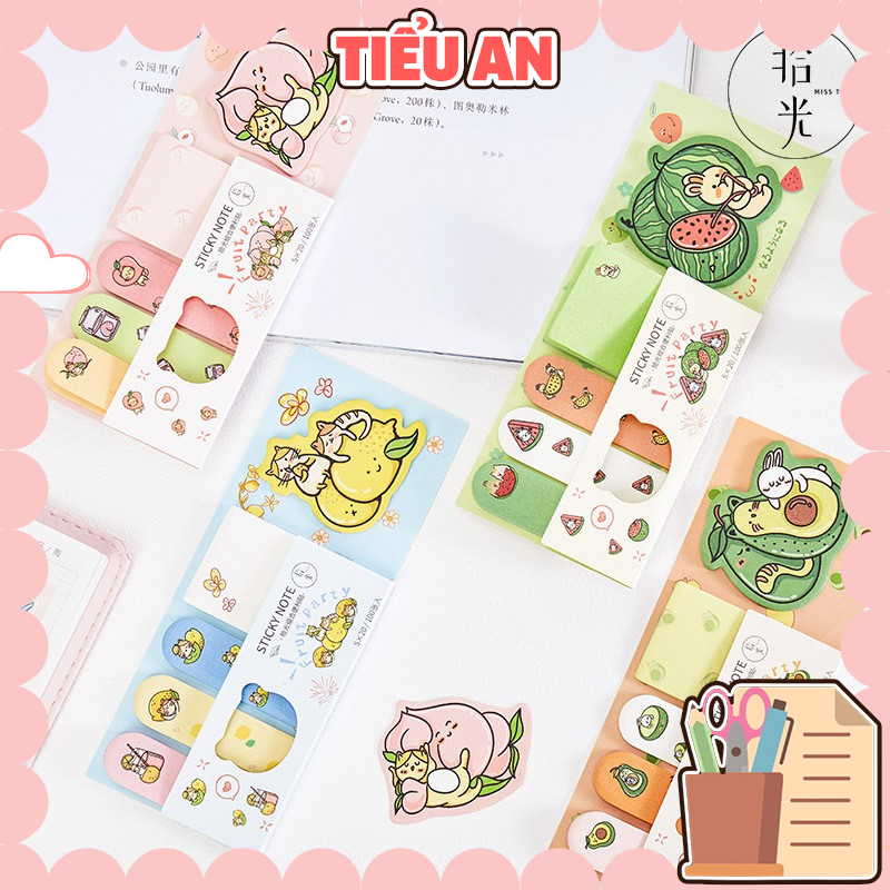 Giấy Note/ Giấy Ghi Chú Bộ Nhiều Kiểu Dáng (100 Tờ)